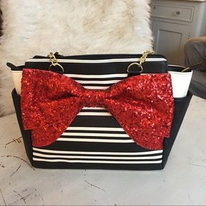 BETSEY JOHNSON large red bow satchel NWT
